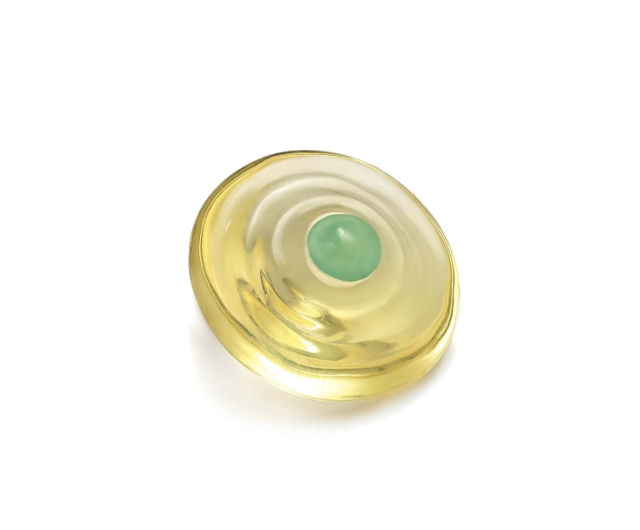 Sandra misiak wisior: bursztyn bałtycki, jadeit