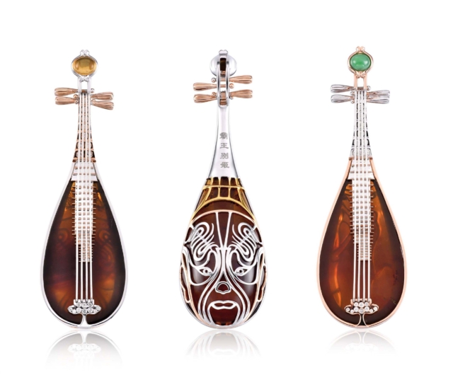 Cuy yan master studio seria obiektów: bursztyn bałtycki, jadeit, srebro, złoto, diamenty