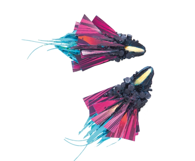 Sława tchórzewska kolczyki bursztyn bałtycki, tworzywa sztuczne