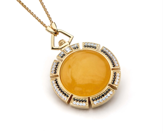 Nac amber wisior: bursztyn bałtycki, srebro, cyrkonie