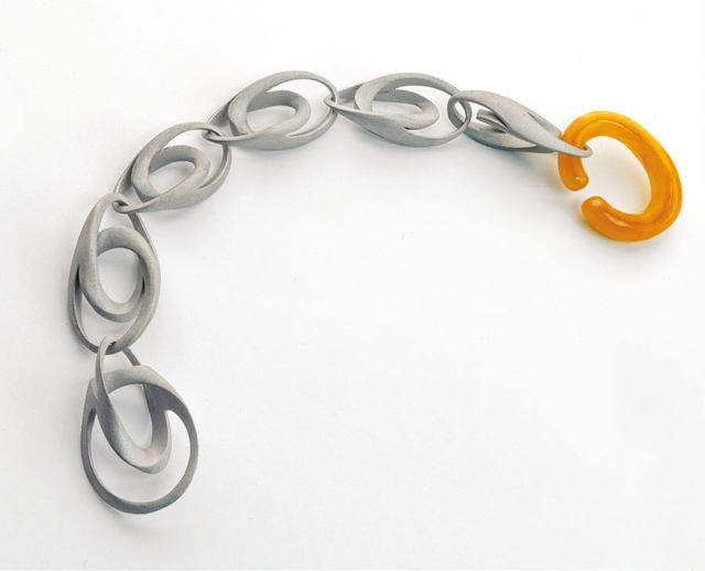 Aleksandra bieszke: bransoleta bursztyn bałtycki, srebro rodowane (cad / cam)